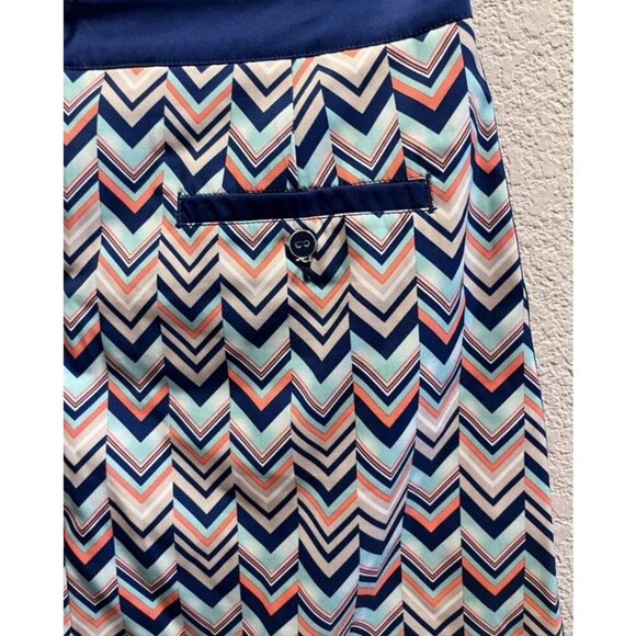 LADY HAGEN Womens Multicolor Chevron Print Skort  Size 4  Athletic Fit Polyester - Picture 11 of 11